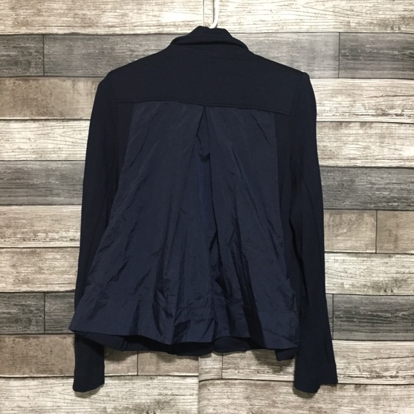 Cabi Womens Chance #5476 Asymmetrical Zip Navy Blue Black Moto Jacket Size S - Picture 4 of 7